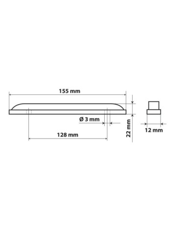 Luce ingombro a 12 Led, 24V - Bianco