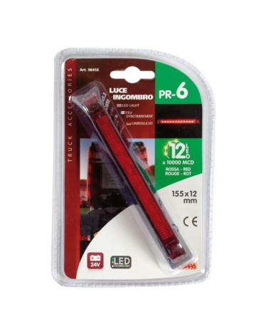 Luce ingombro a 12 Led, 24V - Rosso