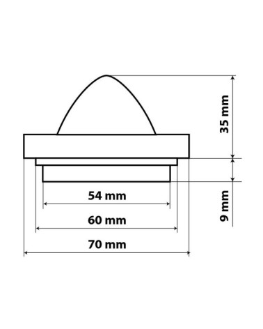 Luce ingombro a 9 Led, 24V - Rosso