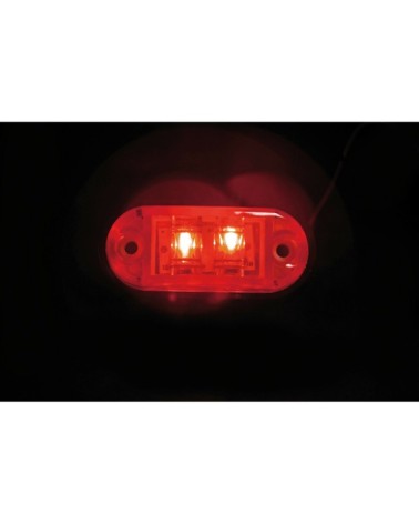 Luce decorativa a 2 Led, 24V - Rosso