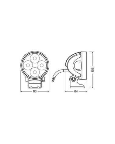 LEDriving Round VX80-WD - 12 24V