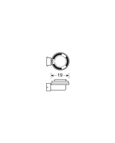 24V Lampada alogena - H11 - 70W - PGJ19-2 - 1 pz  - D Blister