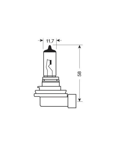 24V Lampada alogena - H11 - 70W - PGJ19-2 - 1 pz  - Scatola