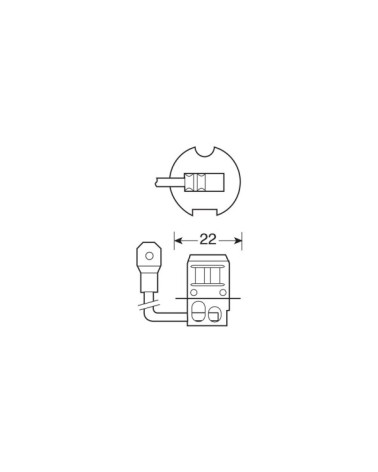 24V Lampada alogena - H3 - 70W - PK22s - 1 pz  - D Blister