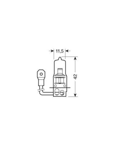 24V Lampada alogena - H3 - 70W - PK22s - 1 pz  - Scatola