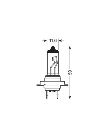 24V Lampada alogena - H7 - 70W - PX26d - 1 pz  - D Blister