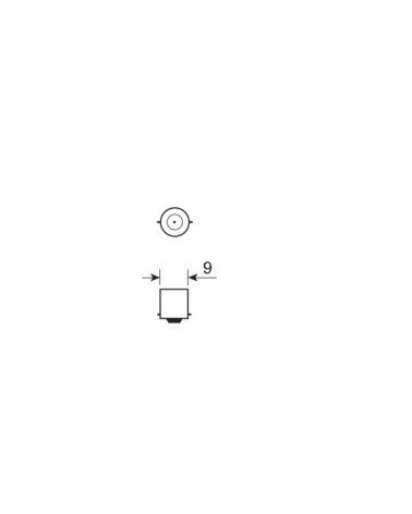 24V Lampada micro - T4W - 4W - BA9s - 2 pz  - D Blister