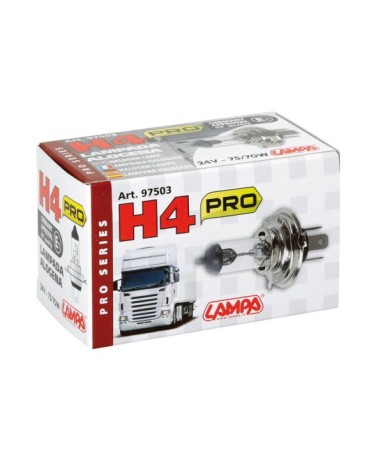 24V Lampada alogena Pro - H4 - 75 70W - P43t - 1 pz  - Scatola