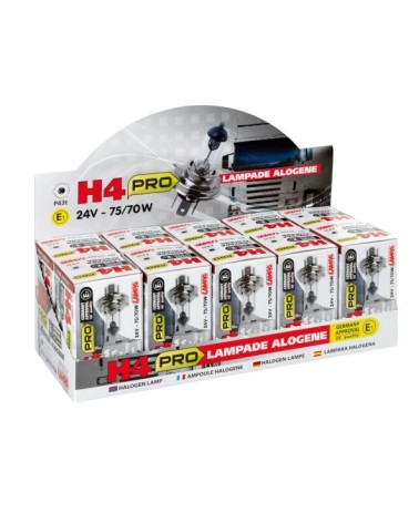 24V Lampada alogena Pro - H4 - 75 70W - P43t - 1 pz  - Scatola