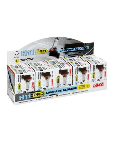 24V Lampada alogena Pro - H11 - 70W - PGJ19-2 - 1 pz  - Scatola