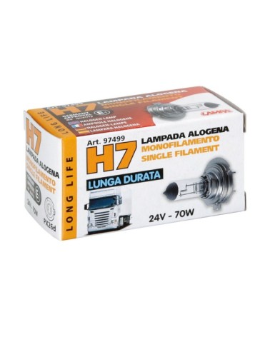 24V Lampada alogena Long Life - H7 - 70W - PX26d - 1 pz  - Scatola