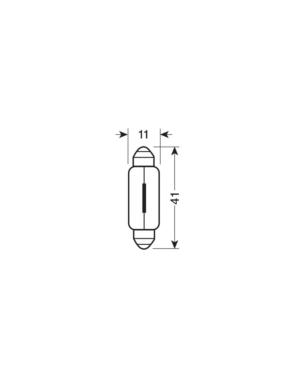 24V Original Line - 11x41 mm - 3W - SV8,5-8 - 1 pz - Sfuso