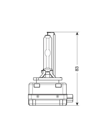 Lampada HID Xenon 4.300°K - D1S - 35W - PK32d-2 - 1 pz  - D Blister