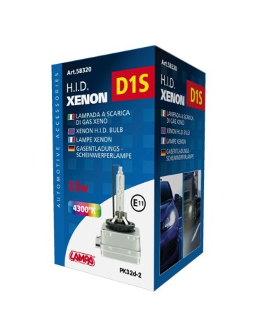 Lampada HID Xenon 4.300°K - D1S - 35W - PK32d-2 - 1 pz  - Scatola