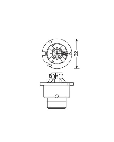 Lampada HID Xenon 4.300°K - D2S - 35W - P32d-2 - 1 pz  - Scatola