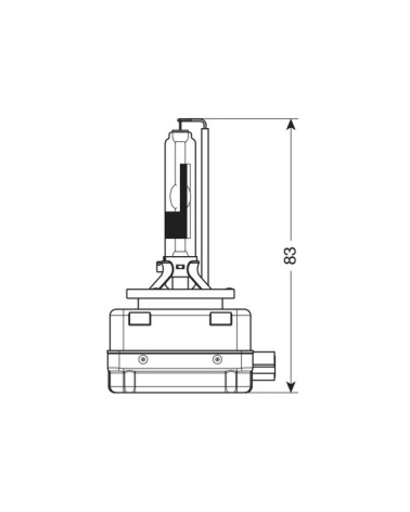 Lampada HID Xenon 6.000°K - D1R - 35W - PK32d-3 - 1 pz  - D Blister