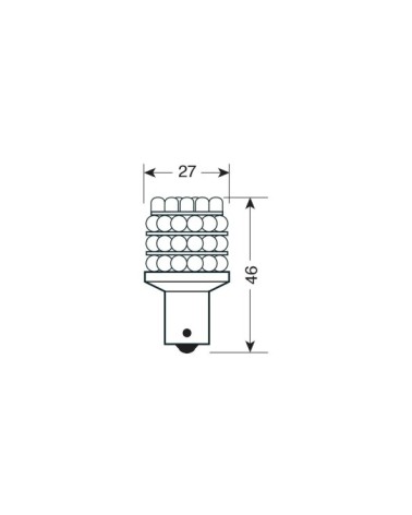 24V Lampada Multi-Led 36 Led - dal P21W - BA15s - 1 pz  - D Blister - Blu