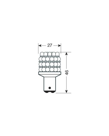 24V Lampada Multi-Led 36 Led - dal P21 5W - BAY15d - 1 pz  - D Blister - Bianco