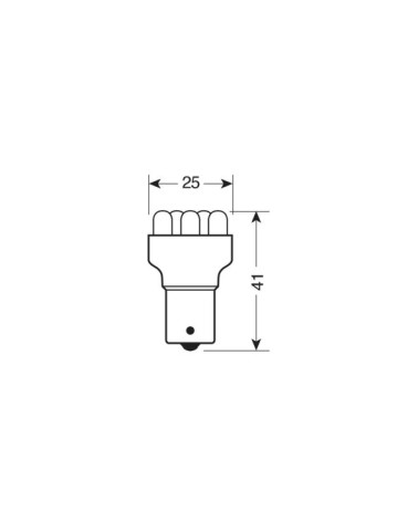 24V Lampada Multi-Led 5 Led - dal R10W - BA15s - 1 pz  - Scatola - Bianco