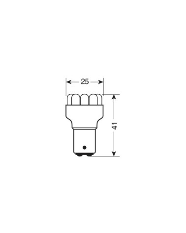 24V Lampada Multi-Led 12 Led - dal P21 5W - BAY15d - 1 pz  - D Blister - Bianco