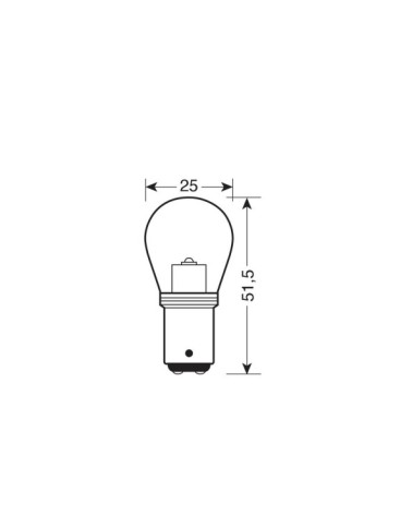 9 32V Mega-Led 16 - 1 Smd x 16 chips - dal P21 5W - BAY15d - 2 pz  - D Blister - Bianco