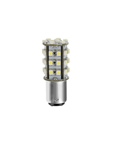 24 28V Hyper-Led 39 - 39 SMD x 1 chips - dal P21 5W - BAY15d - 1 pz  - D Blister - Bianco - Doppia polarità