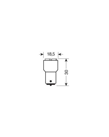 24 28V Hyper-Led 12 - 4 SMD x 3 chips - dal P21W - BA15s - 20 pz  - D Blister - Bianco - Doppia polarità