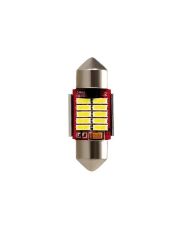 10 30V Mega-Led 10 - 10 SMD x 1 chip - 12x31 mm - SV8,5-8 - 1 pz  - D Blister - Bianco - Doppia polarità - Resistenza incorporat