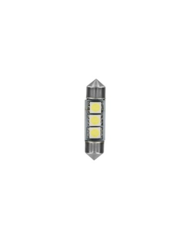 24 28V Hyper-Led 9 - 3 SMD x 3 chips - dal C5W - 10x36 mm - SV8,5-8 - 20 pz  - Busta - Bianco - Doppia polarità