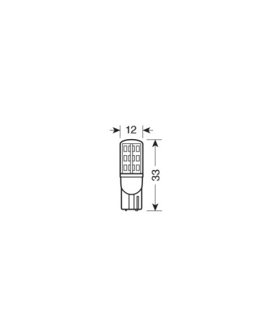 10 30V Mega-Led 24 - 24 SMD x 1 chip - dal T10 - W2,1x9,5d - 2 pz  - D Blister - Bianco