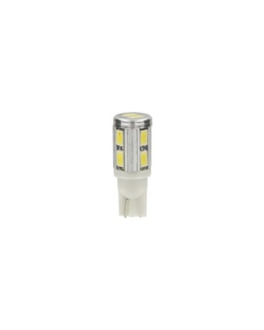 10 30V Mega-Led 10 - 10 SMD x 1 chip - dal T10 - W2,1x9,5d - 2 pz  - D Blister - Bianco - Doppia polarità - Resistenza incorpora