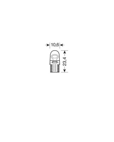 24 32V Led Series - 2 Led COB - dal T10 - W2,1x9,5d - 2 pz  - D Blister - Bianco