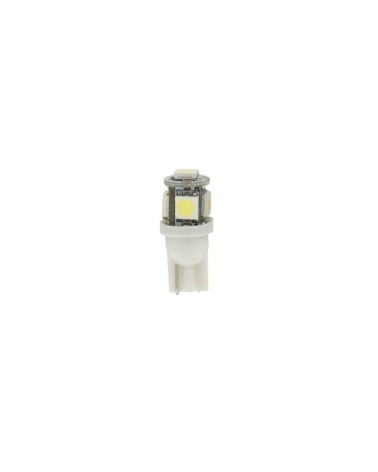 24 28V Hyper-Led 15 - 5 SMD x 3 chips - dal T10 - W2,1x9,5d - 20 pz  - Busta - Bianco - Doppia polarità