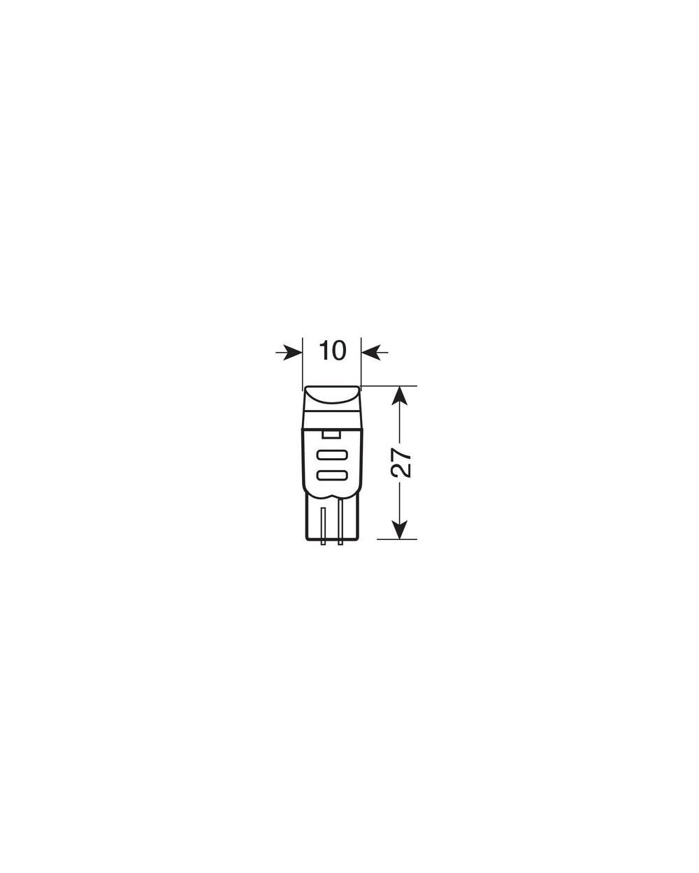 24/32V Led series - 10 SMD x 1 chip - dal P21W - BA15s - 1 pz - D