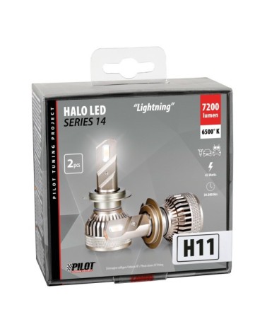 9-32V Halo Led Serie 14 Lightning - dal H11 - 45W - PGJ19-2 - 2 pz  - Scatola