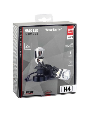 9-32V Halo Led Serie 13 Focus-Blaster - dal H4 - 34W - P43t - 2 pz  - Scatola