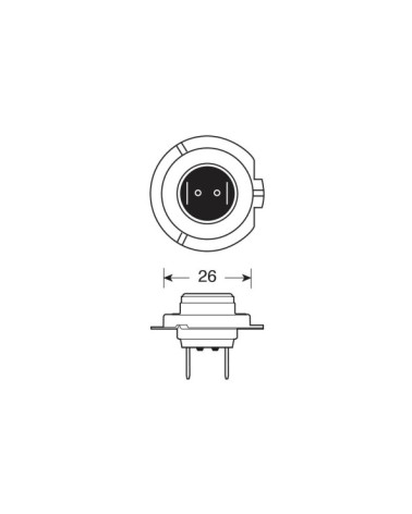 10-30V Halo Led Serie 1 - dal H7 - 25W - PX26d - 1 pz  - Scatola