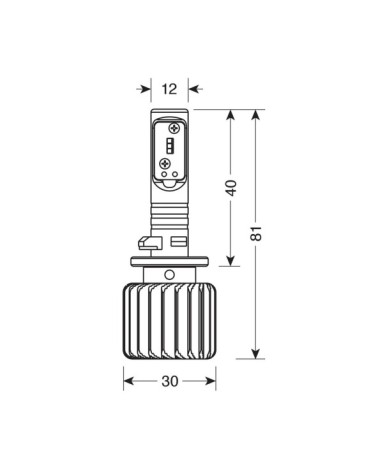 10-30V Halo Led Serie 1 - dal H1 - 12W - P14,5s - 1 pz  - D Blister