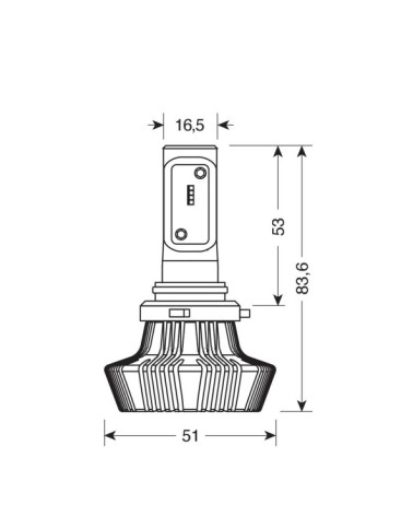 10-30V Halo Led Serie 1 - dal HB4 9006 - 25W - P22d - 1 pz  - D Blister