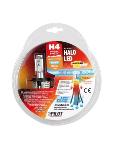 9-32V Halo Led Serie 2 Strip-Cool - dal H4 - 20W - P43t - 1 pz  - D Blister