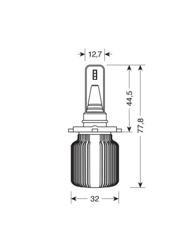 9-32V Halo Led Serie 3 Blade - dal HB3 9005 - 20W - P20d - 2 pz  - Scatola