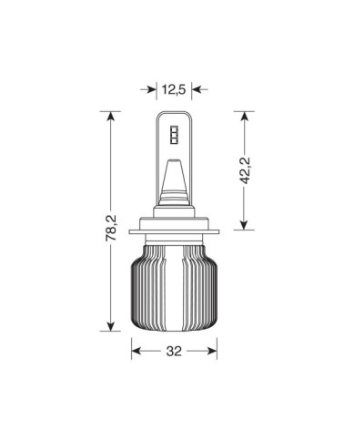 9-32V Halo Led Serie 3 Blade - dal HIR2 9012 - 20W - PX22d - 2 pz  - Scatola