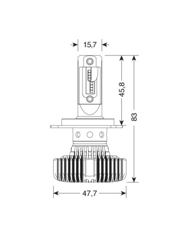 9-32V Halo Led Serie 4 Fit-Master - dal H4 - 25W - P43t - 2 pz  - Scatola