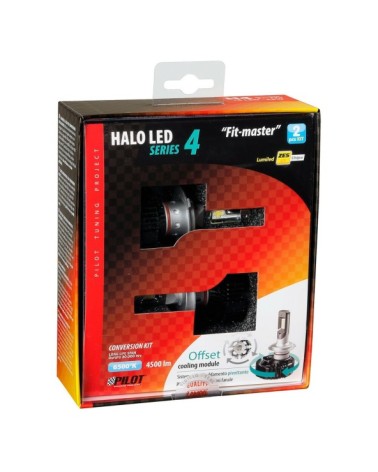 9-32V Halo Led Serie 4 Fit-Master - dal H4 - 25W - P43t - 2 pz  - Scatola