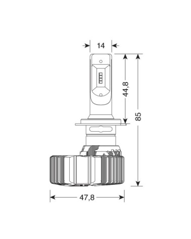 9-32V Halo Led Serie 4 Fit-Master - dal H7 - 25W - PX26d - 2 pz  - Scatola