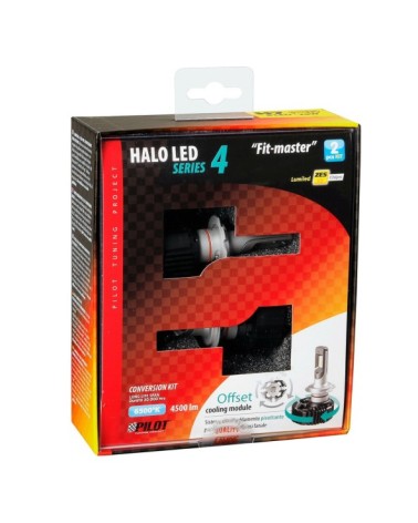 9-32V Halo Led Serie 4 Fit-Master - dal H7 - 25W - PX26d - 2 pz  - Scatola