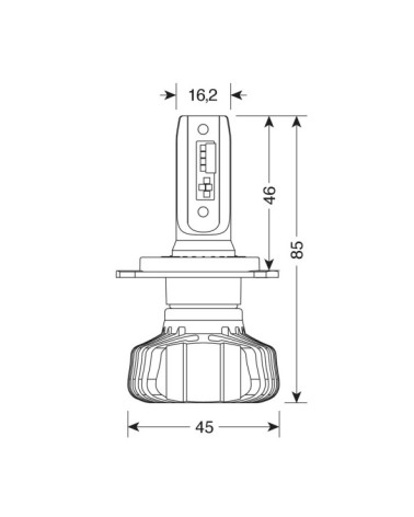 9-32V Halo Led Serie 5 Blaster - dal H4 - 20W - P43t - 2 pz  - Scatola