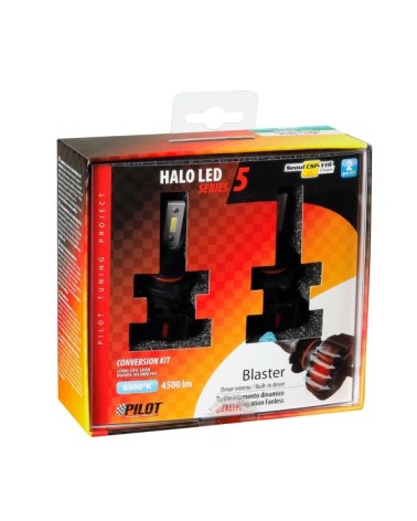 9-32V Halo Led Serie 5 Blaster - dal H10-HB3 9005 - 20W - P20d - 2 pz  - Scatola