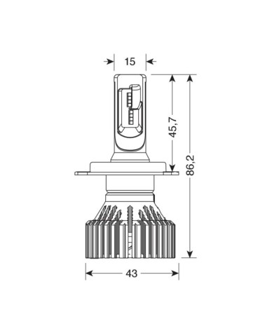 9-32V Halo Led Serie 6 Standard - dal H4 - 30W - P43t - 2 pz  - Scatola