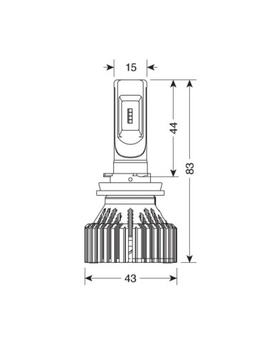 9-32V Halo Led Serie 6 Standard - dal H8-H9-H11-H16 - 30W - PGJ19-X - 2 pz  - Scatola